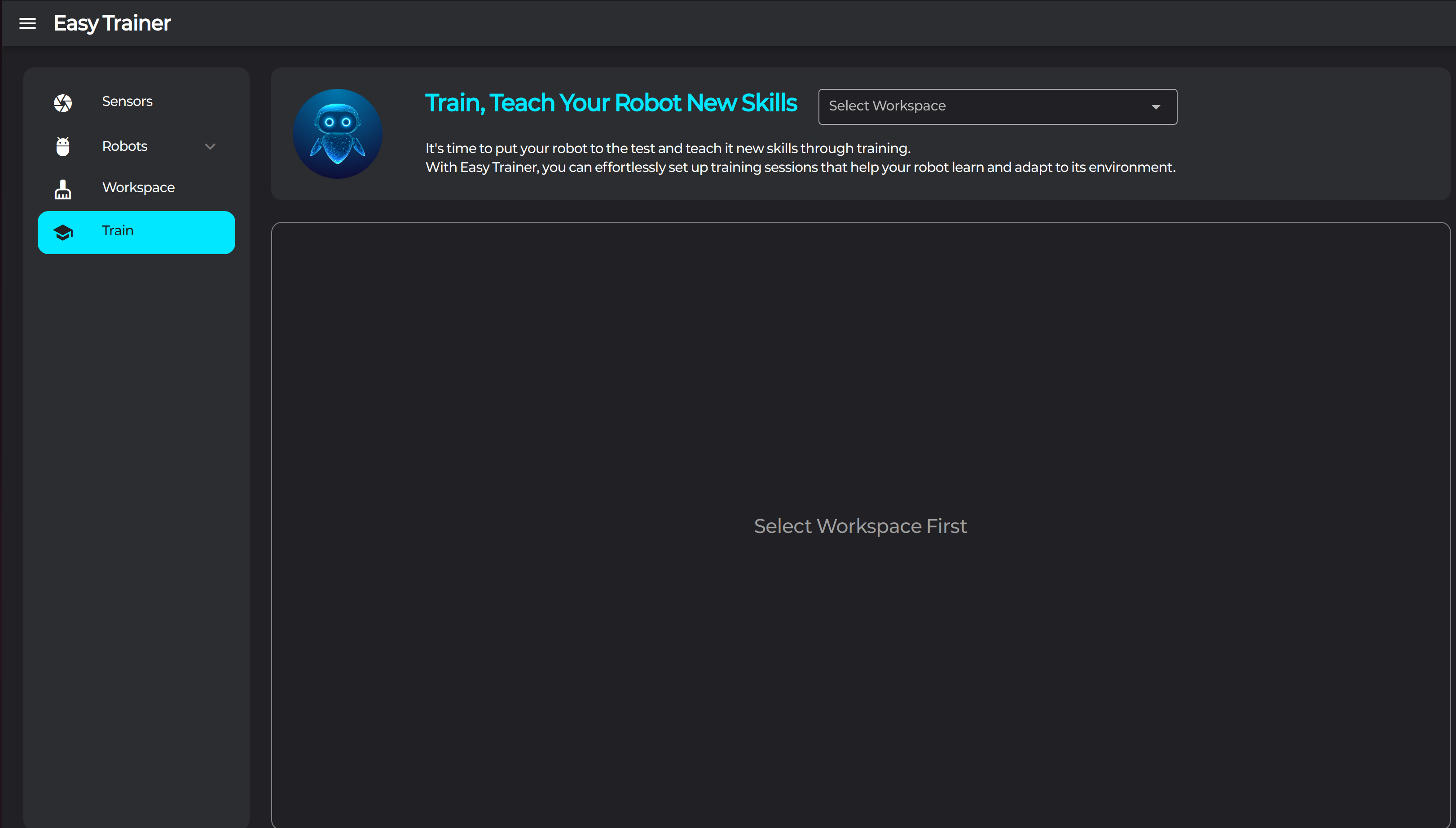 워크스페이스 선택