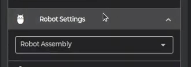 로봇 어셈블리 선택