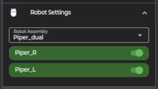 로봇 어셈블리 선택