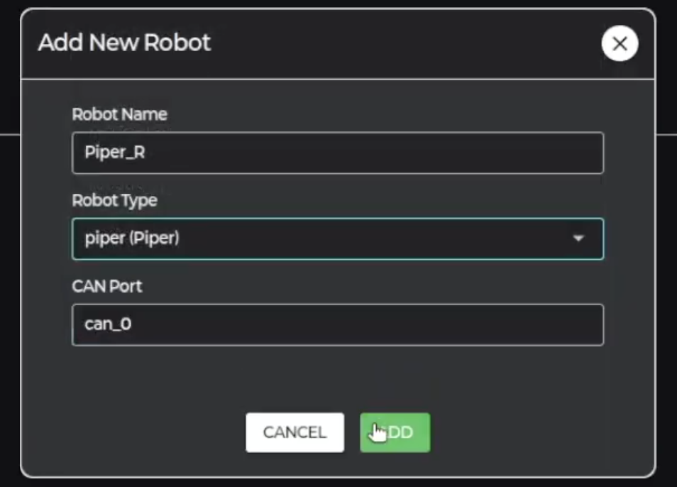 지원 로봇 설정
