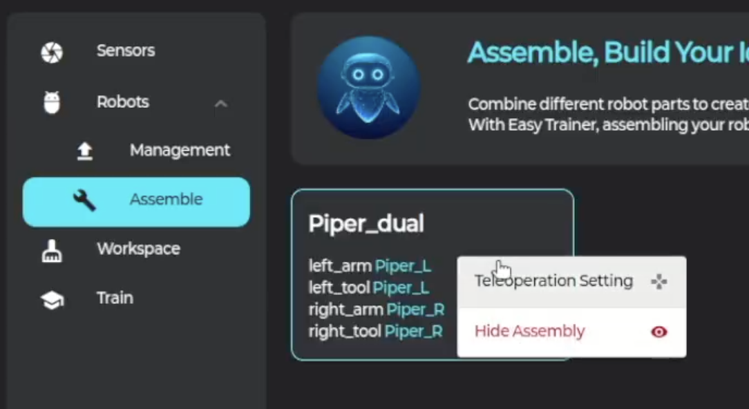 Teleoperation Setting